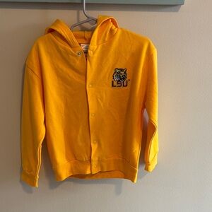 Creative knitwear Kids Yellow LSU lightweight hoodie size 4T